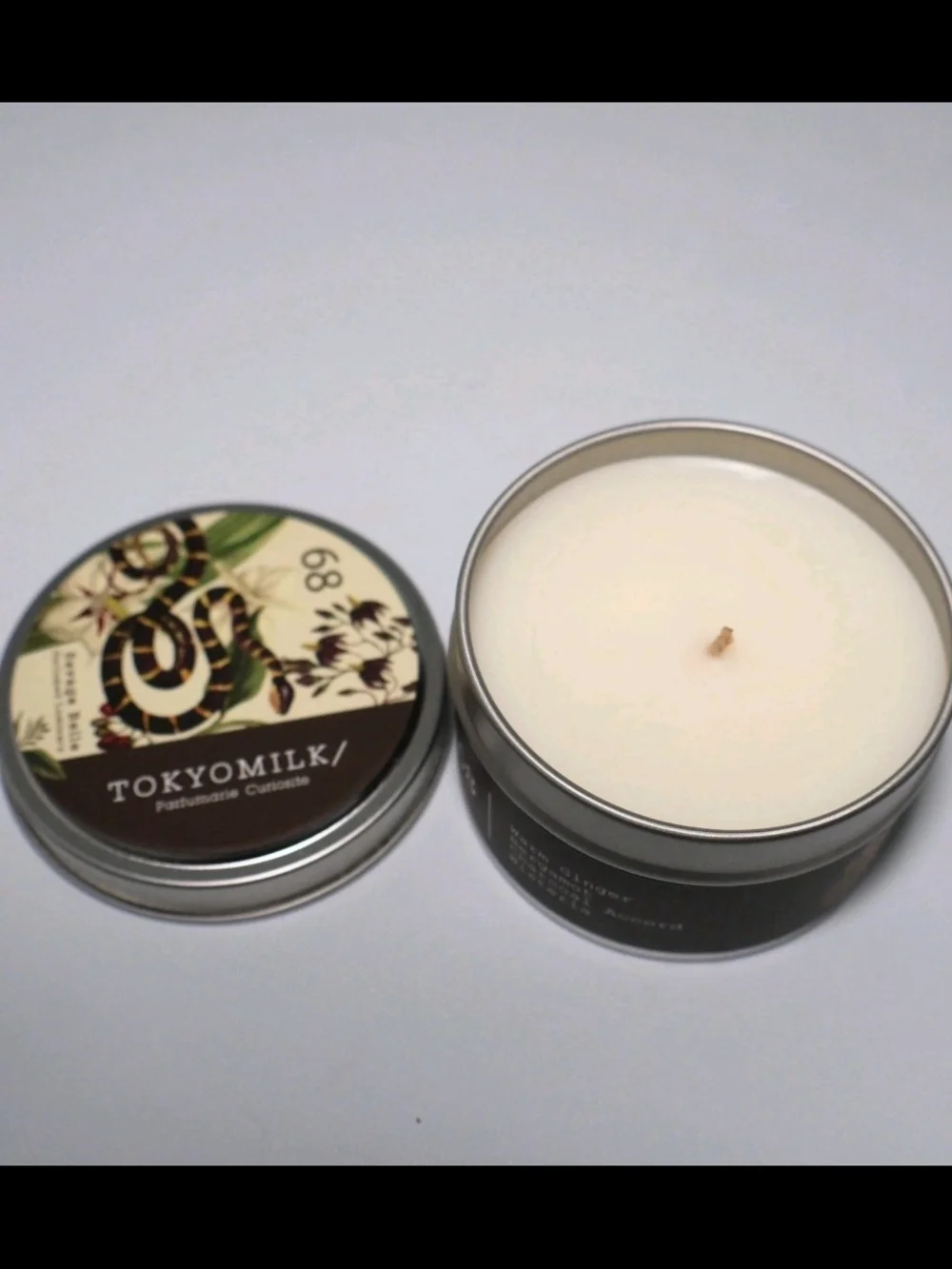 TokyoMilk #68 Savage Belle Perfumed Luminary Candle 4 oz Hand Poured Soy Wax